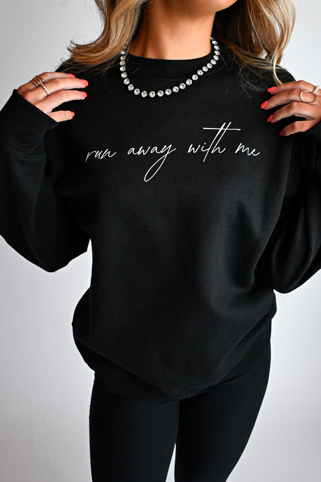 RUN AWAY WITH ME Oversized heavyweight sweatshirt